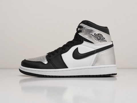 Nike Air Jordan 1 White / Black / Metallic Silver артикул 20095