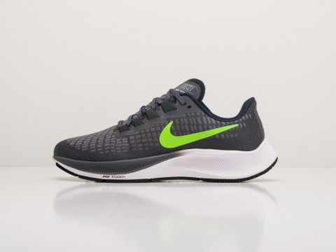 Мужские кроссовки Nike Zoom Pegasus 37 Grey / Volt / White (40-45 размер)