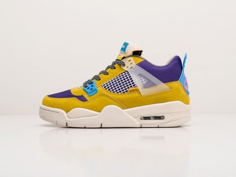 Женские кроссовки Nike Air Jordan 4 Retro WMNS 30th Anniversary Union Desert Moss желтые Женские кроссовки Nike Air Jordan 4 Retro WMNS 30th Anniversary Union Desert Moss желтые