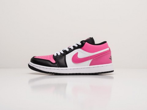 Женские кроссовки Nike Air Jordan 1 Low WMNS White / Black / Pink (36-40 размер)