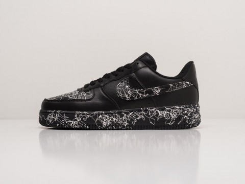 Nike Air Force 1 Low черные кожа мужские (40-45)