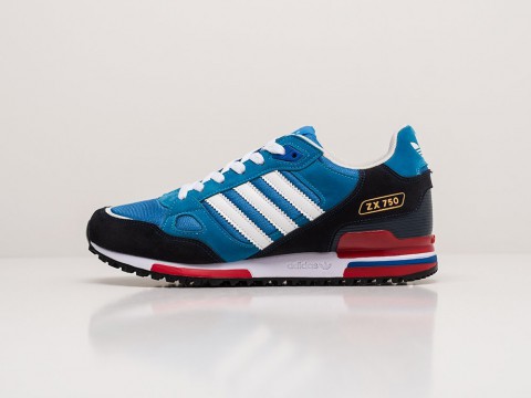 Adidas ZX 750 Blue / Black / Red артикул 20307 Adidas ZX 750 Blue / Black / Red артикул 20307