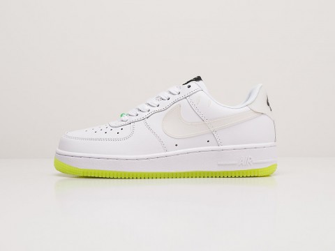 Nike Air Force 1 Low WMNS Glow in the Dark белые кожа женские (36-40)