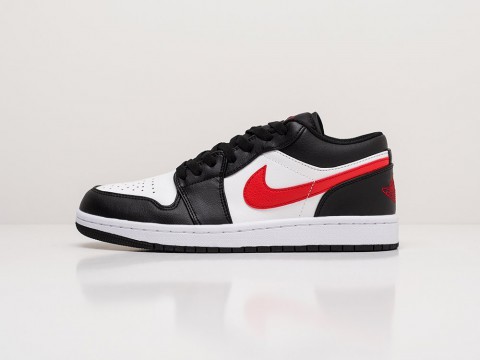 Nike Air Jordan 1 Low Black / White / Red артикул 20471