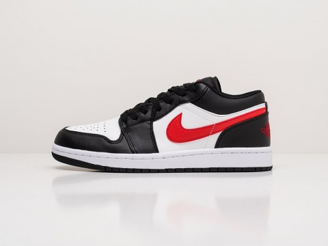 Nike Air Jordan 1 Low черные кожа мужские (40-45)