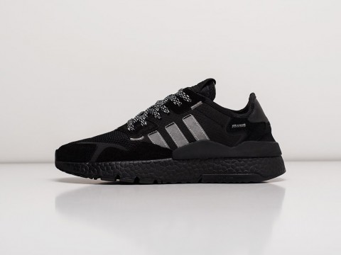 Мужские кроссовки Adidas Nite Jogger Black / Black / Grey (40-45 размер)