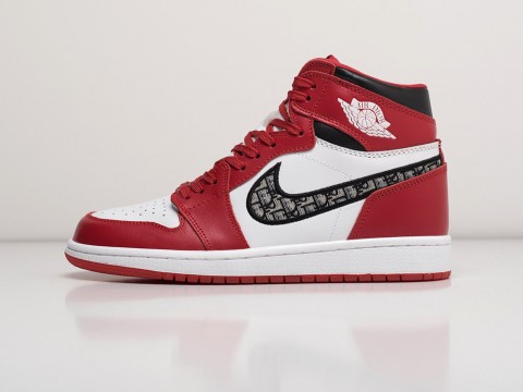 Nike x Dior Air Jordan 1 Red / White / Black артикул 21133