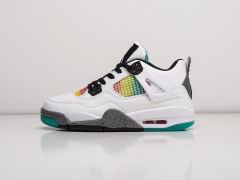 Nike Air Jordan 4 Retro White / Grey / Green артикул 21153