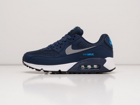 Nike Air Max 90 синие кожа мужские (40-45)