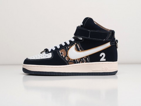 Nike x Dior Air Force 1 WMNS Black / White / Brown артикул 21269