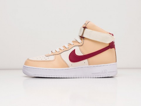 Nike Air Force 1 White / Beige / Red артикул 21273