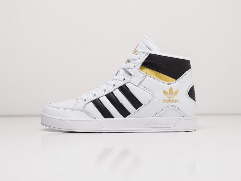 Мужские кроссовки Adidas Hard Court High White / Black / Gold (40-45 размер)