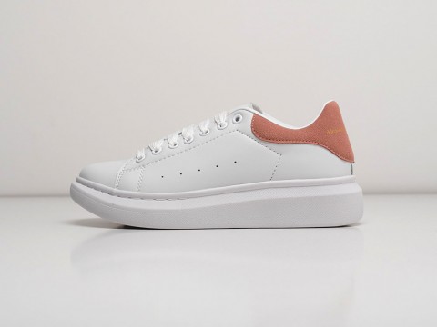 Женские кроссовки Alexander McQueen Lace-Up Sneaker WMNS White / Pink (36-40 размер)