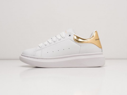 Женские кроссовки Alexander McQueen Lace-Up Sneaker WMNS White / Gold (36-40 размер)