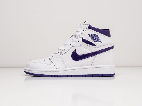 Женские кроссовки Nike Jordan 1 Retro High WMNS Court Purple белые Женские кроссовки Nike Jordan 1 Retro High WMNS Court Purple белые