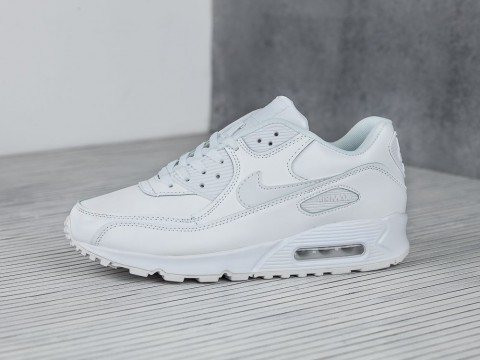 Nike Air Max 90 белые кожа мужские купить за 4740 руб в интернет ...