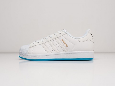 Adidas Superstar WMNS White / Lagoon Blue артикул 21416
