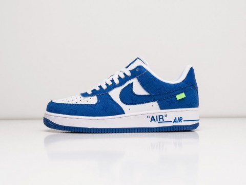 Nike Air Force 1 Low синие кожа мужские (40-45)