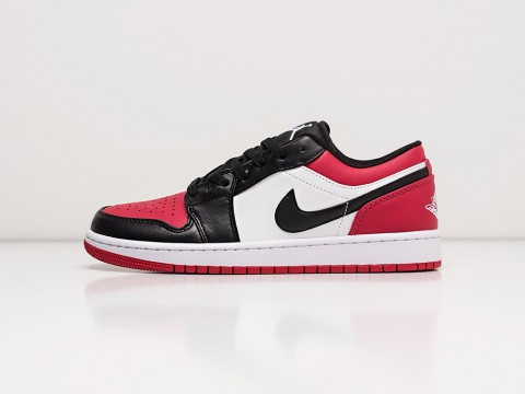 Nike Air Jordan 1 Low White / Red / Black артикул 21453