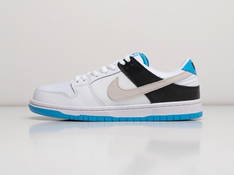 Мужские кроссовки Nike SB Dunk Low White / Black / Lagoon Blue - фото