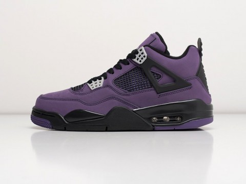 Мужские кроссовки Nike x Travis Scott Air Jordan 4 Retro фиолетовые Мужские кроссовки Nike x Travis Scott Air Jordan 4 Retro фиолетовые