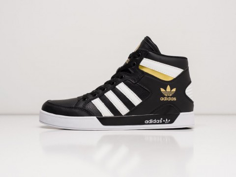 Adidas Hard Court High Black / White / Gold артикул 21617