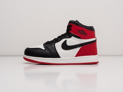 Женские кроссовки Nike Air Jordan 1 WMNS White / Black / Red (36-40 размер)