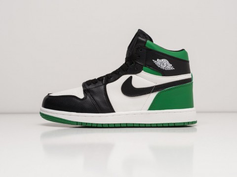 Мужские кроссовки Nike Air Jordan 1 White / Black / Green AR21643