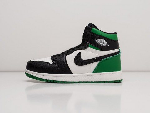 Женские кроссовки Nike Air Jordan 1 WMNS White / Black / Green (36-40 размер)