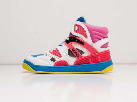 Мужские кроссовки Gucci Basket White / Pink / Blue (40-45 размер)