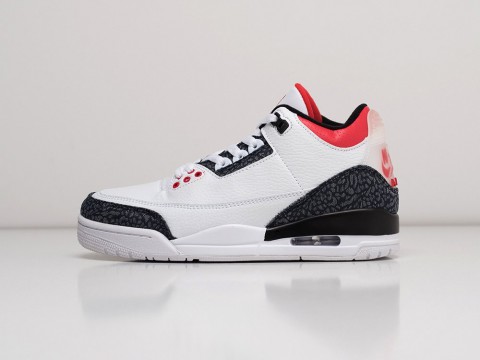 Женские кроссовки Nike Air Jordan 3 Retro WMNS White / Red / Black (36-40 размер)