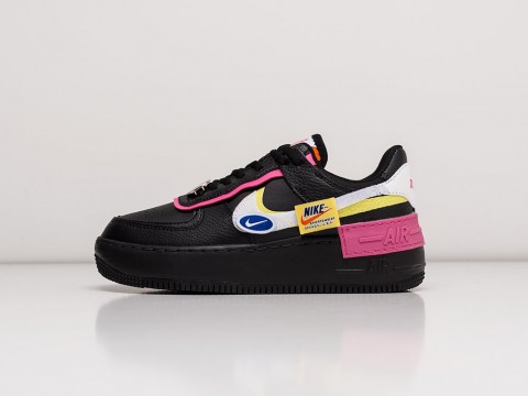 Женские кроссовки Nike Air Force 1 Shadow WMNS Black / White / Pink (36-40 размер)