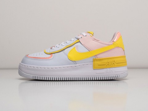 Nike Air Force 1 Shadow белые кожа женские (36-40)