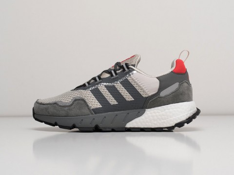 Adidas ZX 1K Boost Grey / White / Red артикул 21732