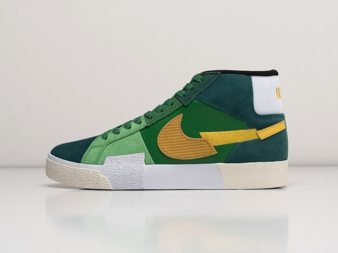 Nike SB Zoom Blazer Mid Mosaic Green Aloe Verde / Rainforest / Spinach Green / University Gold