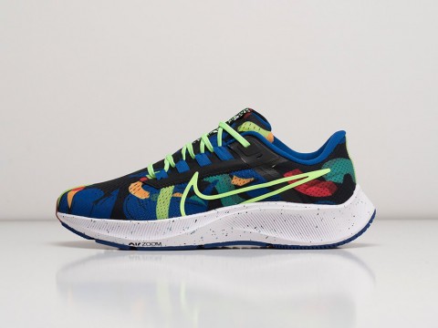 Nike Air Zoom Pegasus 38 A.I.R. Kelly Anna London Black / Racer Blue / Bright Crimson / Lime Glow артикул 21766 Nike Air Zoom Pegasus 38 A.I.R. Kelly Anna London Black / Racer Blue / Bright Crimson / Lime Glow артикул 21766