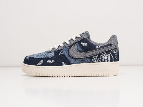 Женские кроссовки Nike x Travis Scott Air Force 1 Low WMNS синие Женские кроссовки Nike x Travis Scott Air Force 1 Low WMNS синие
