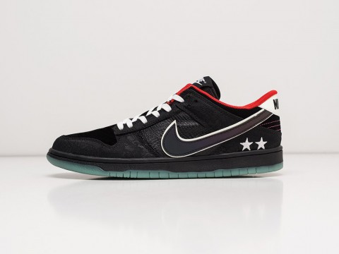 Мужские кроссовки Nike SB Dunk Low x LPL Black / White / Bright Crimson - фото