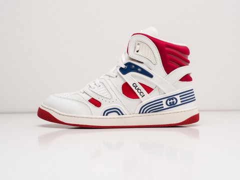 Мужские кроссовки Gucci Basket White / Red / Blue (40-45 размер)