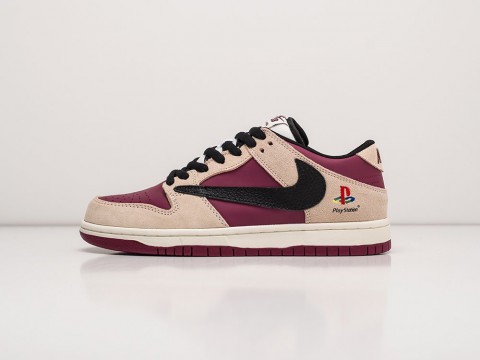 Nike SB Dunk Low x Travis Scott х PlayStation 5 Burgundy / Beige / White / Black артикул 21954 Nike SB Dunk Low x Travis Scott х PlayStation 5 Burgundy / Beige / White / Black артикул 21954
