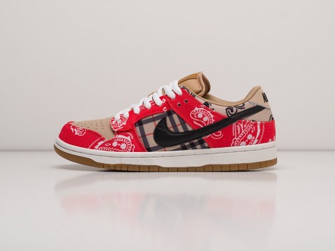 Nike SB Dunk Low x Travis Scott Red / Beige / White артикул 21970 Nike SB Dunk Low x Travis Scott Red / Beige / White артикул 21970