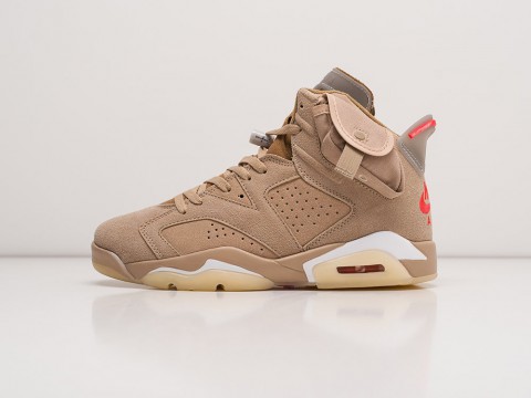 Nike x Travis Scott Air Jordan 6 бежевые - фото Nike x Travis Scott Air Jordan 6 бежевые - фото