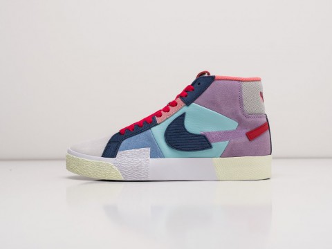 Nike SB Zoom Blazer Mid WMNS Premium Mosaic Lilac / Copa / Dutch Blue / Court Blue артикул 22050 Nike SB Zoom Blazer Mid WMNS Premium Mosaic Lilac / Copa / Dutch Blue / Court Blue артикул 22050