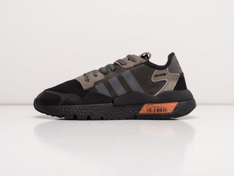 Мужские кроссовки Adidas Nite Jogger Black / Grey / Orange (40-45 размер)