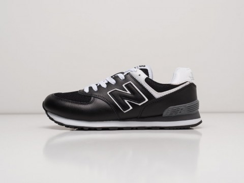 Мужские кроссовки New Balance 574 Black / White / Grey - фото