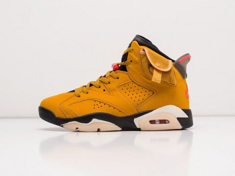 Мужские кроссовки Nike x Travis Scott Air Jordan 6 желтые Мужские кроссовки Nike x Travis Scott Air Jordan 6 желтые