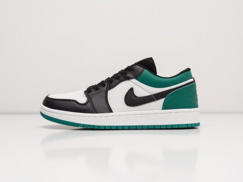 Мужские кроссовки Nike Air Jordan 1 Low White / Black / Green (40-45 размер)