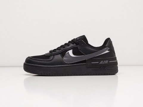 Nike Air Force 1 Shadow черные - фото