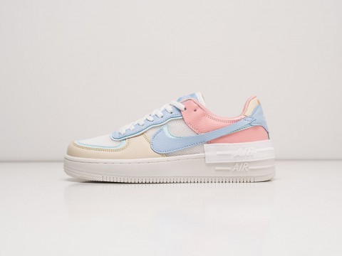 Женские кроссовки Nike Air Force 1 Shadow WMNS White / Blue / Pink (36-40 размер)