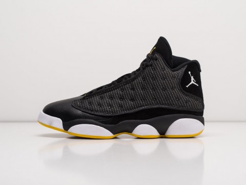 Мужские кроссовки Nike Air Jordan 13 Retro Black / White / Yellow (40-45 размер)